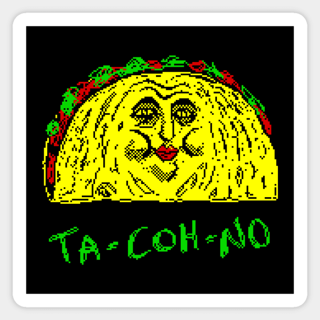 Happy Taco Sticker by washburnillustration